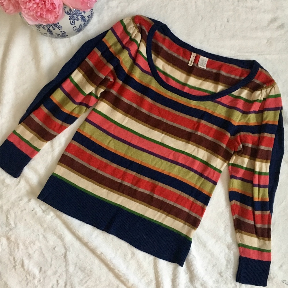 Anthropologie Striped Light Sweater - Picture 7 of 7